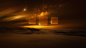 Desert, Nebula, Milky Way, Starry sky, Astronomical, Squares, Dark, Dusk, Fusion, Illusion, Landscape, 4K wallpaper