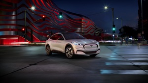 Ford Mustang Mach-E, Electric crossover, 2021, 4K wallpaper