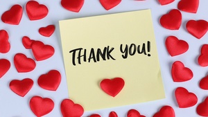 Red hearts, Thank You, Love hearts, White background, 4K wallpaper