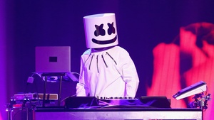 Marshmello, Purple aesthetic, Live concert, American DJ, 4K wallpaper