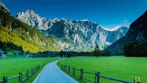 Road, Kamnik Alps, Mountains, Slovenia, 4K wallpaper