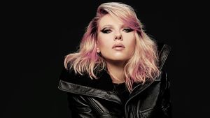 Scarlett Johansson, Black background, Portrait, 4K wallpaper