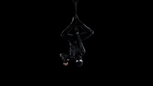 Spider-Man, Black suit, Spider-Man: Far From Home, Black background, Spiderman, 4K wallpaper