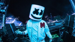 Marshmello, Mask, Live concert, American DJ, 4K wallpaper