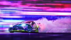 Toyota Supra, Drift, Colorful, 4K wallpaper