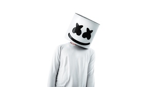 Marshmello, White background, American DJ, 4K wallpaper