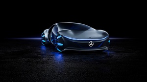Mercedes-Benz VISION AVTR, Dark aesthetic, Concept cars, Black background, 2020, 4K wallpaper
