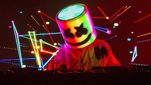 American DJ, Marshmello, Live concert, 4K wallpaper