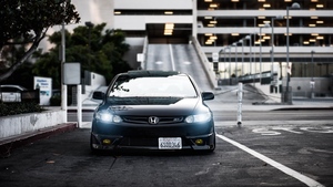 Honda Civic, Monochrome, Black and White, 4K wallpaper