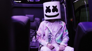 Marshmello, Aesthetic, American DJ, Purple, Dark aesthetic, 4K wallpaper