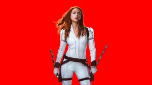 Black Widow, Red background, Scarlett Johansson, DC Comics, 2020 Movies, 4K wallpaper