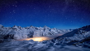 Starry sky, Astronomy, Blue Sky, Switzerland, 4K wallpaper