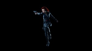 Black Widow, Scarlett Johansson, Black background, 4K wallpaper