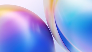 OnePlus 8 Pro, Sphere Balls, Stock, 2020, Colorful gradients, White background, 4K wallpaper