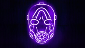 Neon logo, Black background, 4K wallpaper