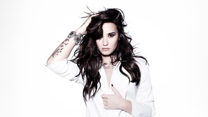 Demi Lovato, White background, 4K wallpaper