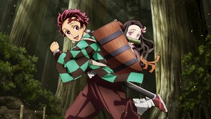 Demon Slayer: Kimetsu no Yaiba, Nezuko Kamado, Tanjiro Kamado, 4K wallpaper