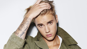 Justin Bieber, Canadian singer, White background, 4K wallpaper