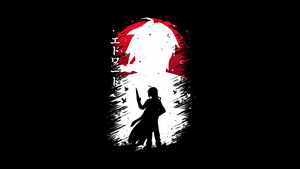 Edward Elric, Silhouette, Black background, Fullmetal Alchemist, 4K wallpaper