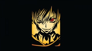 Lelouch Lamperouge, AMOLED, Code Geass, Black background, 4K wallpaper