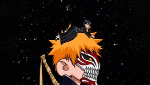 Ichigo Kurosaki, Bleach, Dark background, Hollow Mask, 4K wallpaper