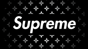 Supreme, Logo, Black background, 4K wallpaper
