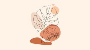 Autumn leaves, Boho art, Aesthetic, Old Lace, Simple, 4K wallpaper