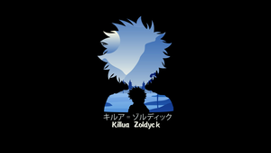 Killua Zoldyck, AMOLED, Hunter x Hunter, Black background, 4K wallpaper