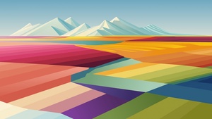 Landscape, Abstract background, Colorful background, MacBook Pro, Stock, Mountains, Multicolor, Aesthetic, 4K wallpaper