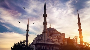 Blue Mosque, Ancient architecture, Sultan Ahmed Mosque, Istanbul, Turkey, Islamic, Arab, Spiritual, 4K wallpaper