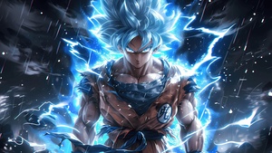 Super Saiyan Blue, Son Goku, Dragon Ball, AI art, 4K wallpaper