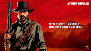 Red Dead Redemption 2, Rockstar Games, Red background, 4K wallpaper
