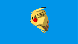 Pikachu, Minimalist, Pokemon, Blue background, Simple, 4K wallpaper