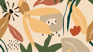 Abstract background, Boho design, Beige, Tropical, 4K wallpaper