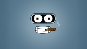 Bender (Futurama), Minimalist, Funny, Cartoon, 4K wallpaper