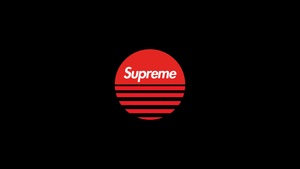 Supreme, Sun, Black background, Simple, 4K wallpaper