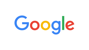 Google logo, White background, 4K wallpaper