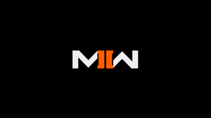 Call of Duty: Modern Warfare II, Minimal logo, Black background, AMOLED, Simple, 4K wallpaper