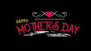 Happy Mothers Day, AMOLED, Black background, 4K wallpaper