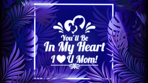 I Love You Mom, Blue, Happy Mothers Day, 4K wallpaper