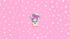 My Melody, Pink background, Sanrio, 4K wallpaper