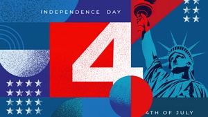 Independence Day, 4th of July, Statue of Liberty, United States of America, Black background, 4K wallpaper