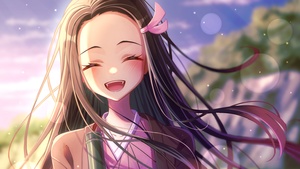 Nezuko Kamado, Anime girl, 4K wallpaper