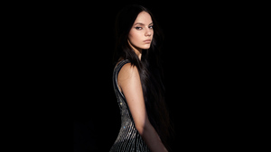 Dafne Keen, Black background, Actress, 4K wallpaper