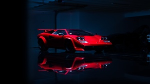Lamborghini Countach, Classic cars, Exotic car, Dark aesthetic, 4K wallpaper