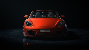 Porsche 718 Boxster, Dark background, 4K wallpaper