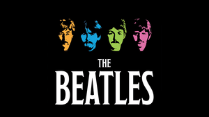 The Beatles, AMOLED, Minimalist, John Lennon, Paul McCartney, Ringo Starr, George Harrison, Black background, Rock band, 4K wallpaper