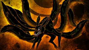 Nine tailed fox, Naruto, Kurama, 4K wallpaper