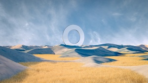 Desert, Geometric, Glass, Surreal, Circle, Serene, 4K wallpaper