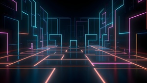Neon Lights, Wall, Futuristic, 4K wallpaper